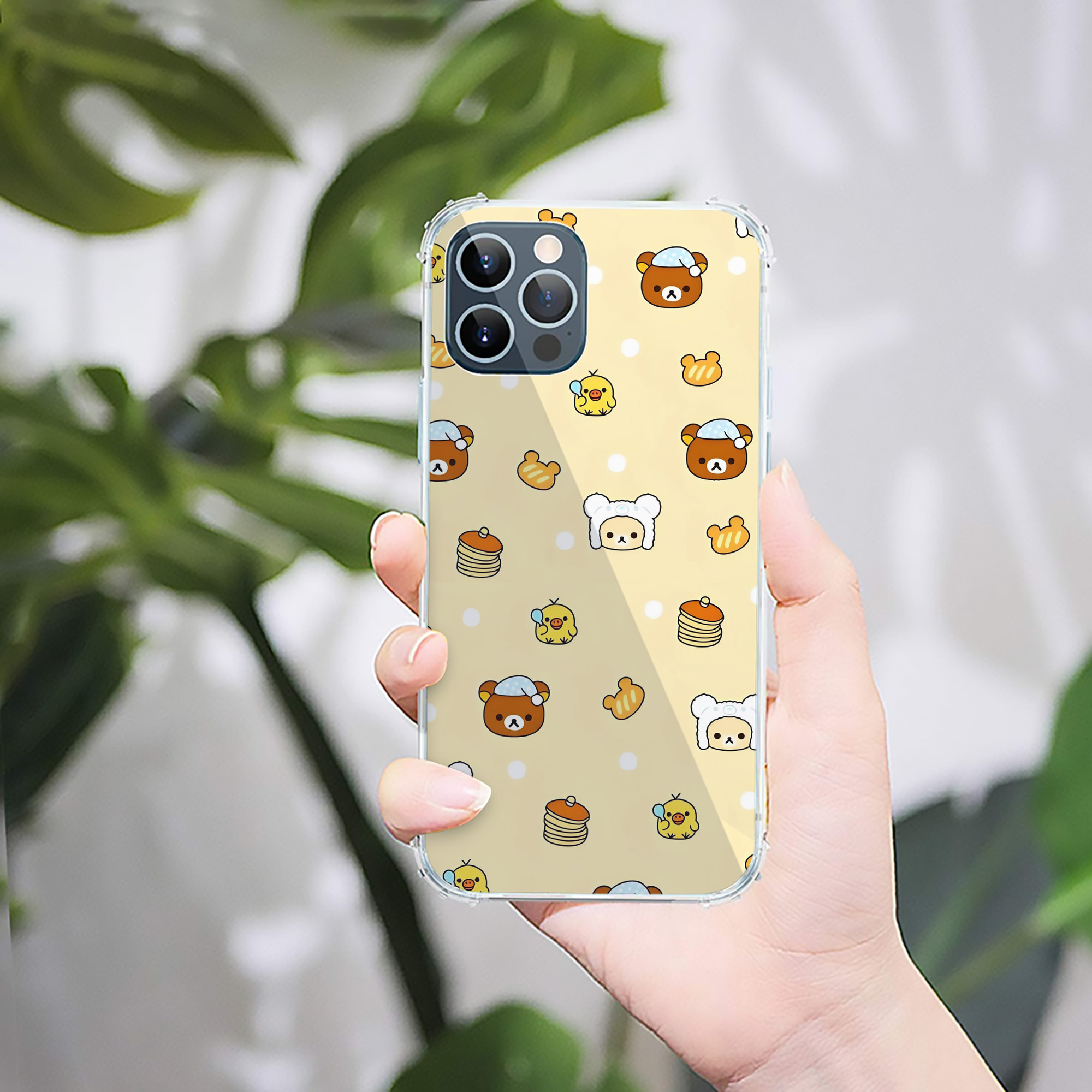 （画像用） リラックマ リラックマ キイロイトリ Rilakkuma Korilakkuma Kiiroitori 【iPhone 12シリーズ対応】透明スマホケース（クリアソフトケース）